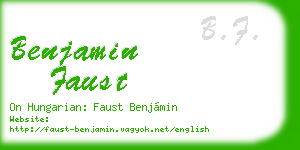 benjamin faust business card