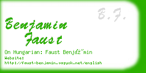 benjamin faust business card